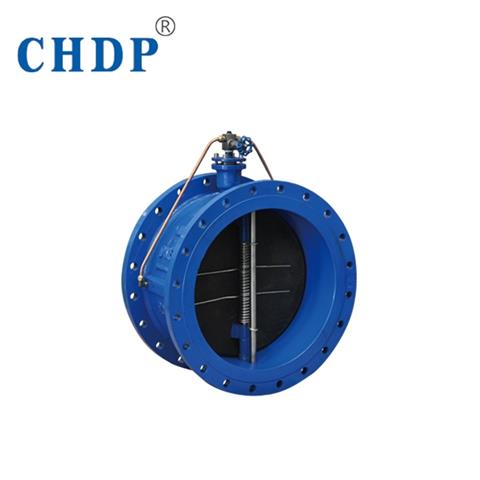 Butterfly micro resistance slow closing check valve